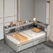 Latitude Run® Twin Solid Wood Storage Platform Bed Wood in White | 36.71 H x 85.21 W x 50.42 D in | Wayfair 0F5C9726B930487DA361E5EB7F5D7200