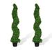 Primrue Artificial Potted Green Boxwood Spiral Tree Plastic | 48 H x 12 W x 12 D in | Wayfair 8AEAEF0E166D4988B745028BC8DCDEEA