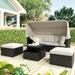 Latitude Run® 4 Piece Sofa Seating Group w/ Cushions Wood/Metal in Gray | 41 H x 83 W x 52 D in | Outdoor Furniture | Wayfair