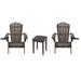 Rosecliff Heights Beola Solid Wood Folding Adirondack Chair Wood in Brown | 35 H x 28 W x 32 D in | Wayfair 54BB7D61DA274BC9AB931247A5395567