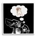 Stupell Industries Funny Dog Dreaming Squirrel Pet by Patricia Pinto - Floater Frame Graphic Art on in Black/Brown/White | Wayfair au-376_wfr_12x12
