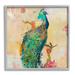 Stupell Industries Modern Peacock Cherry Blossoms by Evelia Designs - Floater Frame Graphic Art on in Brown/Green/White | Wayfair au-229_gff_12x12