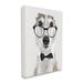 Stupell Industries Funny Dog Formal Bowtie Glasses by Karen Smith - Wrapped Canvas Graphic Art Canvas in Black/Gray/White | Wayfair au-263_cn_16x20