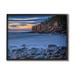 Stupell Industries Foggy Seaside Rocks At Sunset Framed Giclee Art By Rick Berk Wood in Blue/Brown/Gray | 24 H x 30 W x 1.5 D in | Wayfair