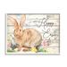 Stupell Industries Spring Floral Happy Easter Bunny Framed Giclee Art By ND Art Wood in Brown/Gray/White | 11 H x 14 W x 1.5 D in | Wayfair