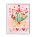 Stupell Industries Xoxo Love Letter Floral Blooms Framed Giclee Art By ND Art Wood in Brown/Green/Pink | 14 H x 11 W x 1.5 D in | Wayfair