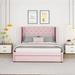House of Hampton® Fyke Queen Storage Platform Bed Upholstered/Velvet | 45.5 H x 65 W x 84.4 D in | Wayfair CA4030F2A8C74F3C9C069A3817010AF3