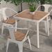 Williston Forge Guhr Square 3 - Person 27.55" Long Outdoor Dining Set Wood/Plastic/Metal in White | 27.55 W x 27.55 D in | Wayfair