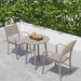 Wildon Home® Marienville Round 2 - Person Aluminum Bistro Set Metal in Gray | 27.56 W x 27.56 D in | Outdoor Furniture | Wayfair