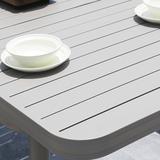 Wildon Home® Milesburg Rectangular 4 - Person Aluminum Outdoor Dining Set Metal in Gray | 51.18 W x 33.46 D in | Wayfair