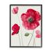 Stupell Industries Bold Red Poppies Blooming by Lanie Loreth - Floater Frame Graphic Art on Wood in Brown/Red | 30 H x 24 W x 1.5 D in | Wayfair