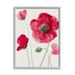 Stupell Industries Bold Red Poppies Blooming by Lanie Loreth - Floater Frame Graphic Art on Wood in Brown/Red | 30 H x 24 W x 1.5 D in | Wayfair