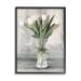 Stupell Industries Farmhouse Distressed White Tulips by Lori Deiter - Floater Frame Graphic Art on in Brown/Gray/Green | Wayfair at-624_fr_11x14