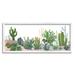 Stupell Industries Varied Desert Vegetation Cacti by Cherish Flieder - Floater Frame Graphic Art on in Brown/Green/White | Wayfair at-591_wfr_13x30