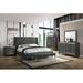 House of Hampton® 3-1_Bobbi Upholstered Panel Bedroom Set Upholstered in Brown/Gray | 11.2 H x 86.2 W x 85 D in | Wayfair