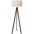 Corrigan Studio® Dunouragan 60.62" Tripod Floor Lamp Solid Wood in Brown/White | 60.62 H x 19.68 W x 19.68 D in | Wayfair