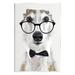 Stupell Industries Funny Dog Formal Bowtie Glasses - Graphic Art Wood in Brown | 19 H x 13 W x 0.5 D in | Wayfair au-263_wd_13x19