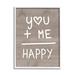 Stupell Industries You + Me = Happy Equation Romance by Lil' Rue - Graphic Art Canvas in Brown/White | 20 H x 16 W x 1.5 D in | Wayfair