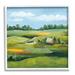 Stupell Industries Peaceful Farmland Fields Greenery by Grace Popp - Painting Canvas in Blue/Green/Yellow | 12 H x 12 W x 1.5 D in | Wayfair