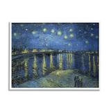 Stupell Industries Starry Night over Rhone Classic by Vincent Van Gogh - Painting Canvas in Blue/Green | 24 H x 30 W x 1.5 D in | Wayfair