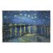 Stupell Industries Starry Night over Rhone Classic by Vincent Van Gogh - Painting Wood in Brown | 13 H x 19 W x 0.5 D in | Wayfair at-512_wd_13x19