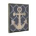 Stupell Industries Nautical Anchor Linked Rope Floater Canvas Wall Art By Lil' Rue Canvas in Gray/White | 21 H x 17 W x 1.7 D in | Wayfair