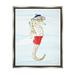 Stupell Industries Lifeguard Seahorse Funny Nautical Floater Canvas Wall Art By Lanie Loreth Canvas in Blue | 21 H x 17 W x 1.7 D in | Wayfair