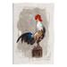 Stupell Industries Farmhouse Rooster Perched Painting Floater Canvas Wall Art By Shanda Louis Wood in Brown | 15 H x 10 W x 0.5 D in | Wayfair