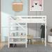 Hajirah Full Loft Bed w/ Shelves by Harriet Bee Wood in White | 66.8 H x 72.5 W x 80.6 D in | Wayfair E6B8CF8EB7B240FFAB0A81DB0A429DBA