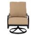 Woodard Nico Outdoor Rocking Metal Chair w/ Cushions in Black | 36.5 H x 27 W x 36 D in | Wayfair 3S0477-92-03Y