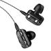 Stealth 600 Wireless A13 Clear Dual Speaker Unit Stereo In-Ear Wired Headphones With Mic 3.5mm Remote Headphones for Hearing Impai with Dual Volume Control