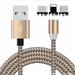 USB C Type-C Magnetic Charger Cable 3 in 1 Magnetic Cable Nylon Braided Fast Charging Compatible for iPhone iPad Samsung Android Phone 3.3ft(Gold)