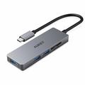 Aukey CB-C63 USB-C to 3 Port USB 3.0 Hub w/ Card Reader 100% Authentic NEW