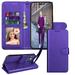 Tiflook For iPhone 13 14 14 Pro 14 Plus 14 Pro Max Case Wallet Case iPhone 14 Plus PU Leather Case Luxury PU Leather Card Holder Slots [Kickstand Feature] [Wrist Strap] Carrying Flip Cover [Purple]