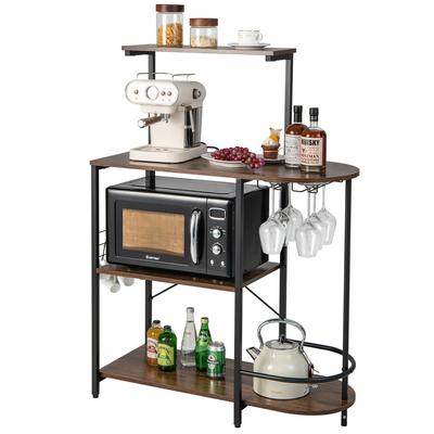 Costway Kitchen Bakers Rack Microwave Stand Coffee Bar - See Details