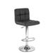 Comfortable stool with adjustable height, Stainless steel swivel base, black colour. Set of 4