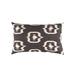 Canvello Turkish Handmade Decorative Silk Pillow - 16" X 24" - Black - 24X 16