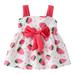 ZCFZJW Baby Kids Girls Cute Floral Print Slip Dress Toddler Princess Dresses Big Bowknot Summer Backless Beach Sundress #03-Hot Pink 1-2 Years