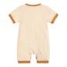 Akiihool Baby Bodysuit Boy Short Sleeve Baby Boy Solid Romper Short Sleeve One Piece Summer Jumpsuits Clothes (Khaki 12-18 Months)