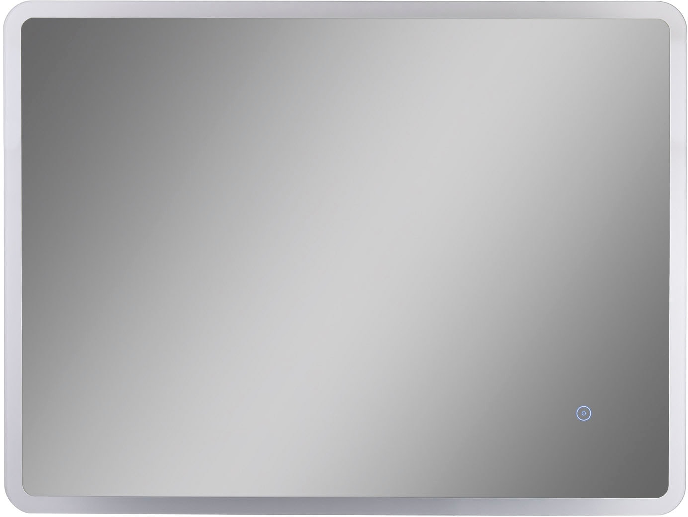 PACO HOME Wandleuchte "DAISY", silber, H: 3cm, Leuchten, Spiegel LED Backlight Rund 50cm Touch-Schalter Wandspiegel Bad IP44, Wandleuchte