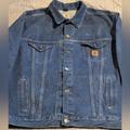 Carhartt Jackets & Coats | Carhartt Denim Jacket Mens Size Xl Tall Blue Pre-Owned Condition | Color: Blue | Size: Xlt