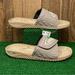 Adidas Shoes | Adidas Gy4552 Reptossage Beach Pool Logo Slides Flip Flop Sandals Mens Sz 10 | Color: Cream/Tan | Size: 10