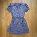Free People Dresses | Free People Wrap-Like Dress Elastic Waist Short Sleeve Small | Color: Purple | Size: Sp