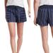 Athleta Shorts | Athleta Cabo Tide Linen Shorts In Navy Stripe Size 6 | Color: Blue/White | Size: 6