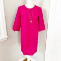 Kate Spade Dresses | Kate Spade Fuchsia Scalloped Shift Dress | Color: Gold/Pink | Size: 2