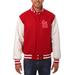 Men's JH Design Red/White St. Louis Cardinals Big & Tall Wool Leather Jacket