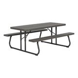 Lifetime 6-Foot Classic Folding Outdoor Picnic Table Plastic/Metal in Gray | 29.5 H x 72 W x 57 D in | Wayfair 60105