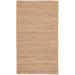 White 48 x 0.5 in Area Rug - Beachcrest Home™ Gerri Solid Color Flatweave Area Rug in Tan Jute & Sisal | 48 H x 0.5 D in | Wayfair