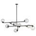 Corrigan Studio® Communique 64" Wide 9-Light Linear Chandelier - Oiled Bronze Metal in Black | 24 H x 64 W x 39 D in | Wayfair