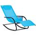 Ivy Bronx Daidre 59" Long Reclining Single Chaise Metal in Blue | 34.75 H x 24.5 W x 59 D in | Outdoor Furniture | Wayfair